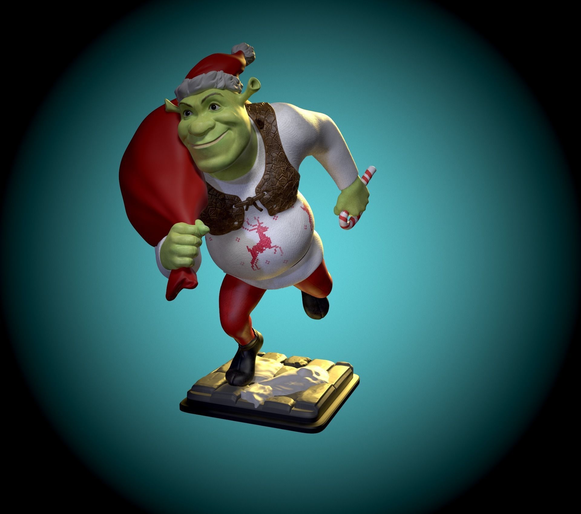 Santa Shrek 3D print model_1