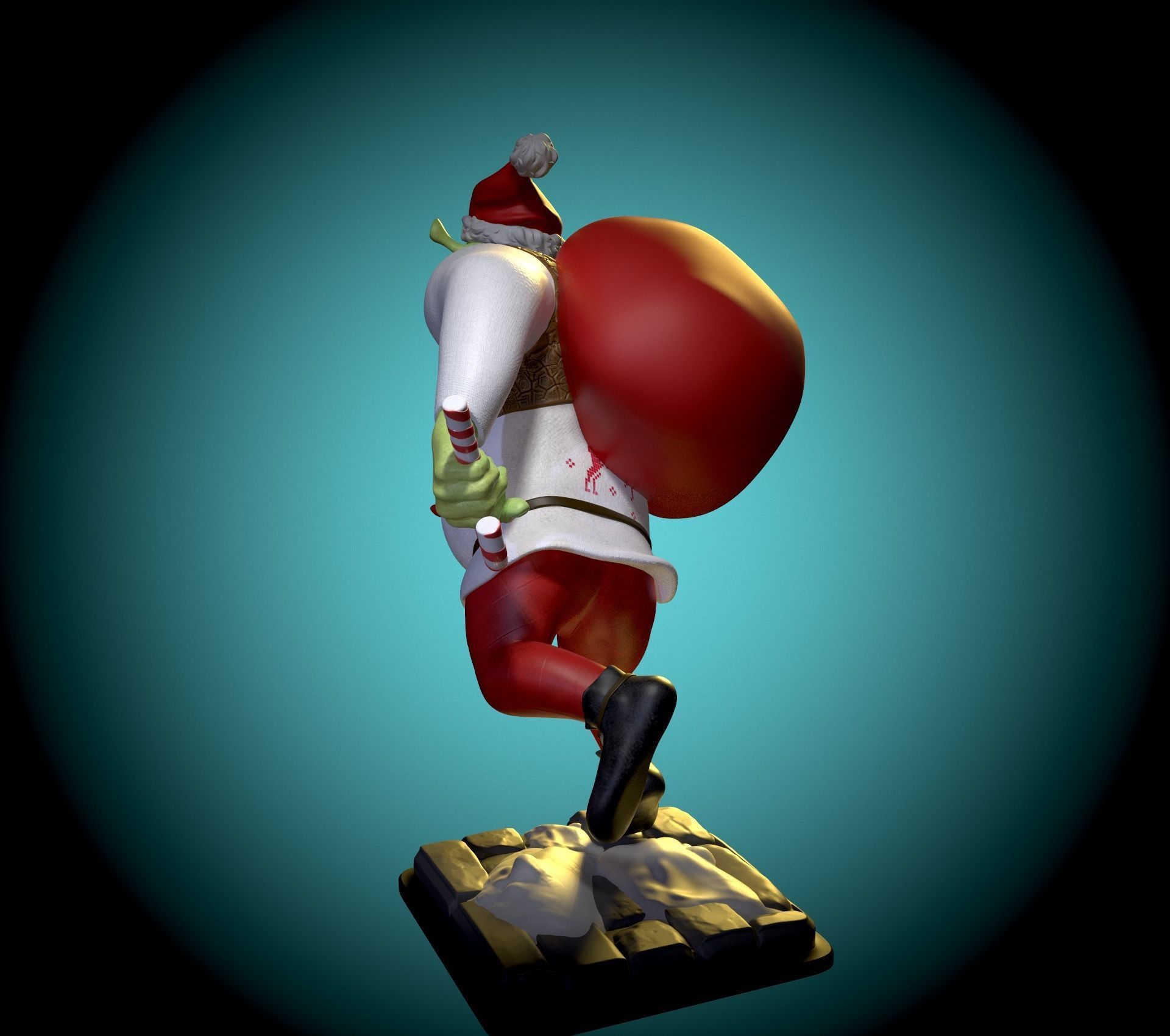 Santa Shrek 3D print model_7