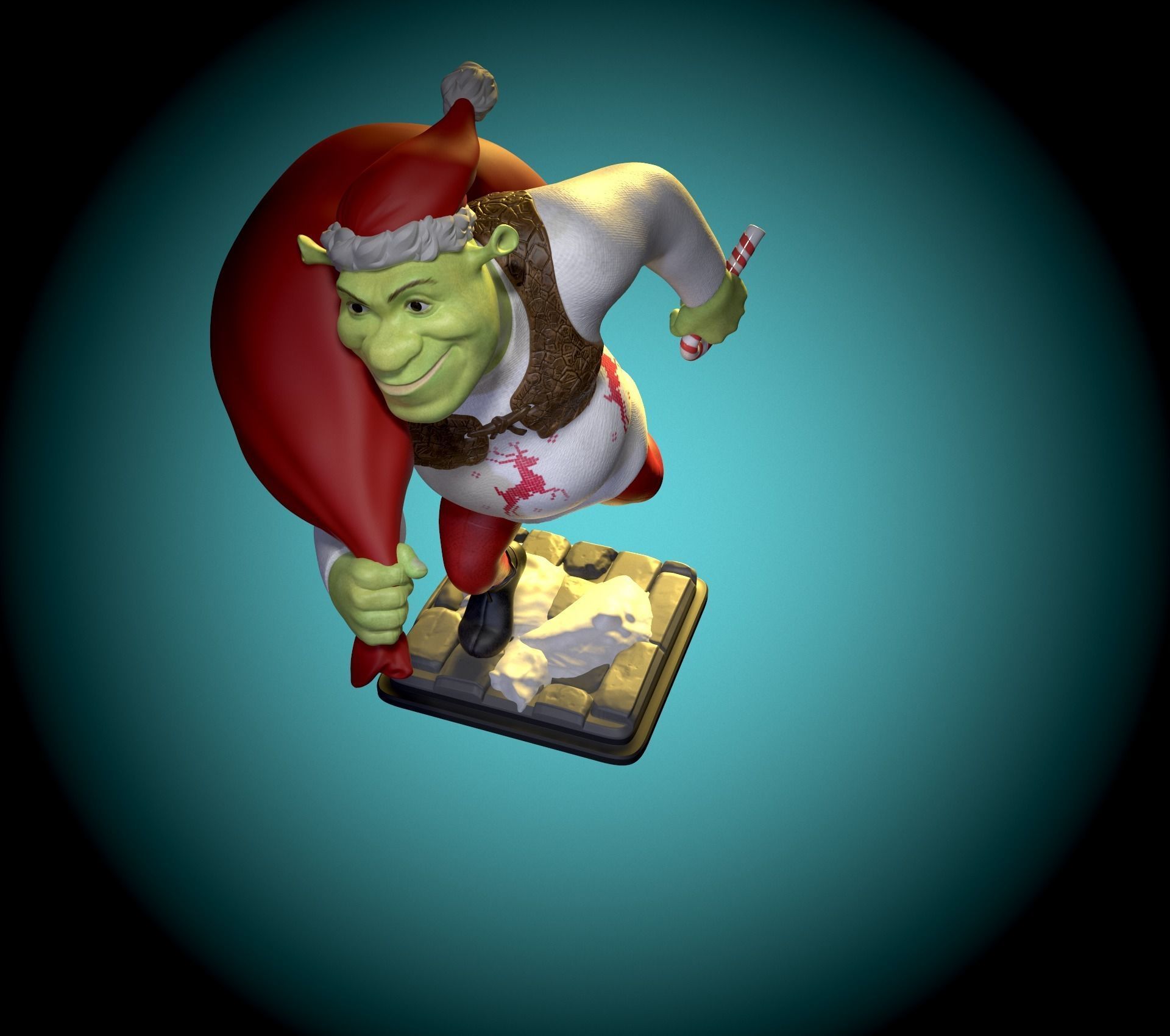 Santa Shrek 3D print model_10