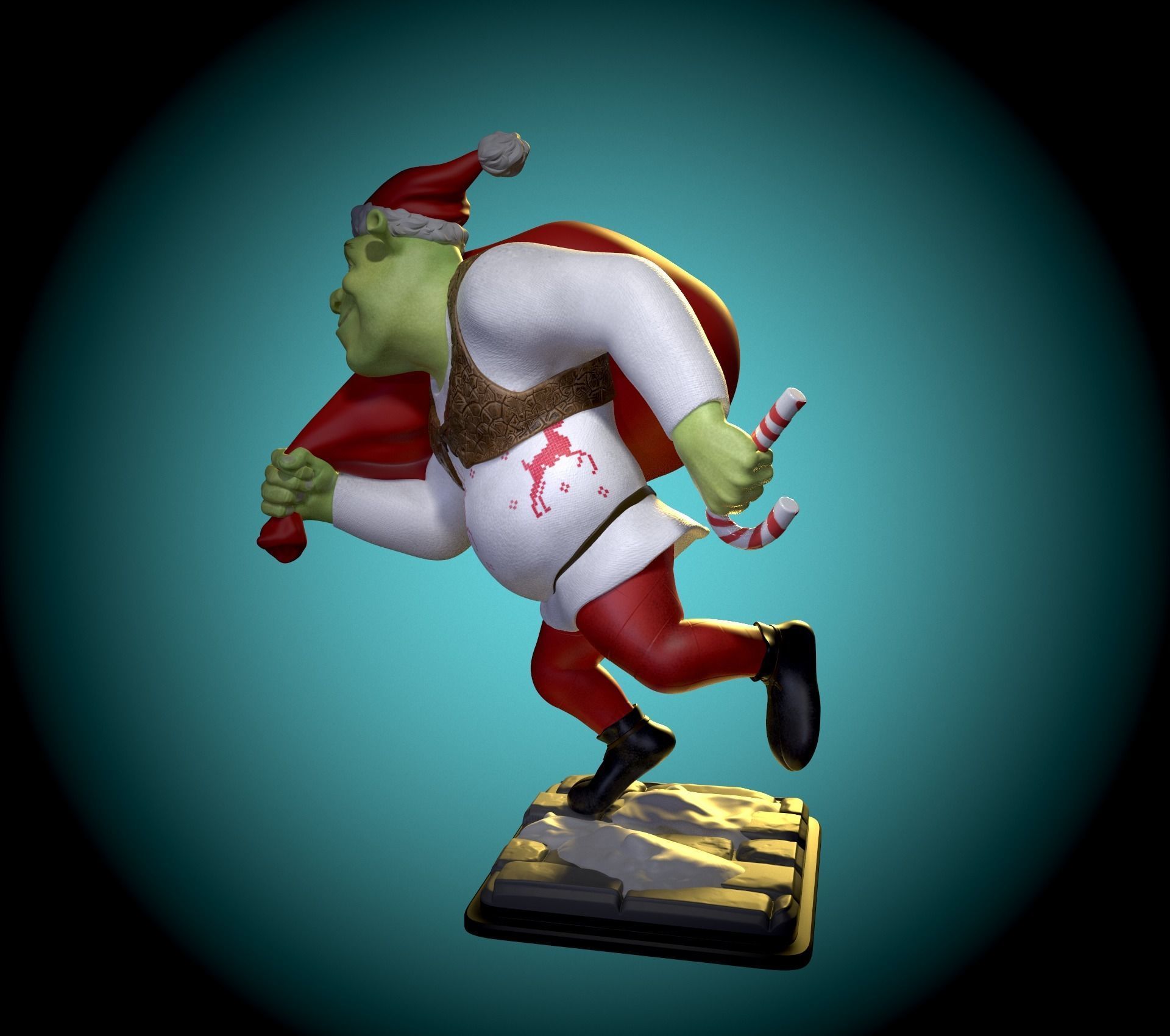 Santa Shrek 3D print model_5