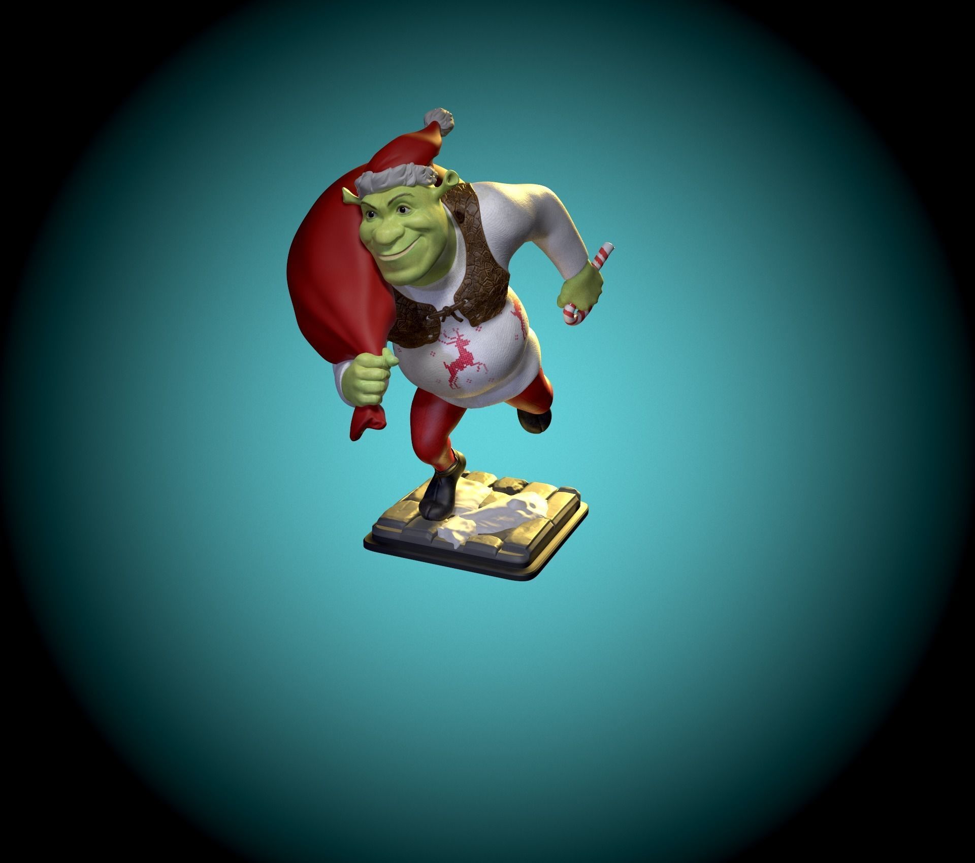 Santa Shrek 3D print model_9