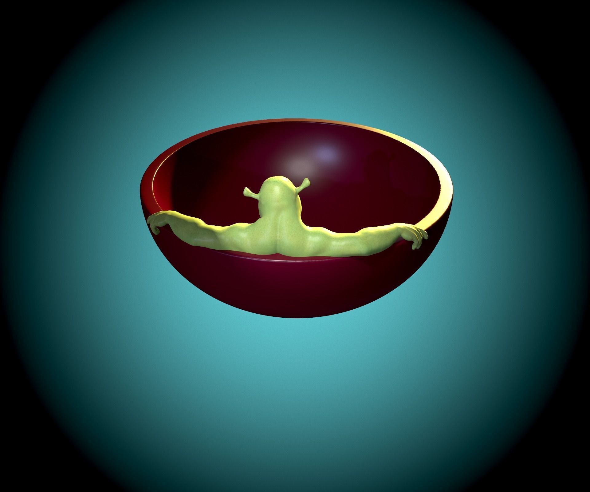 A plate with Shrek 3D print model_19