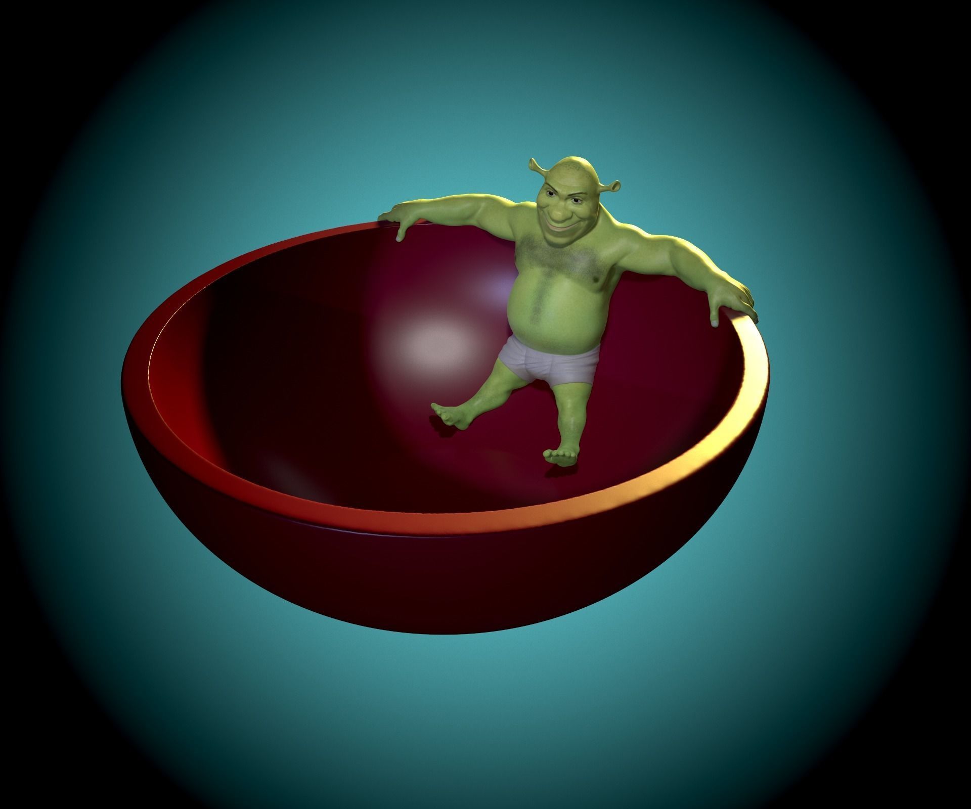 A plate with Shrek 3D print model_16