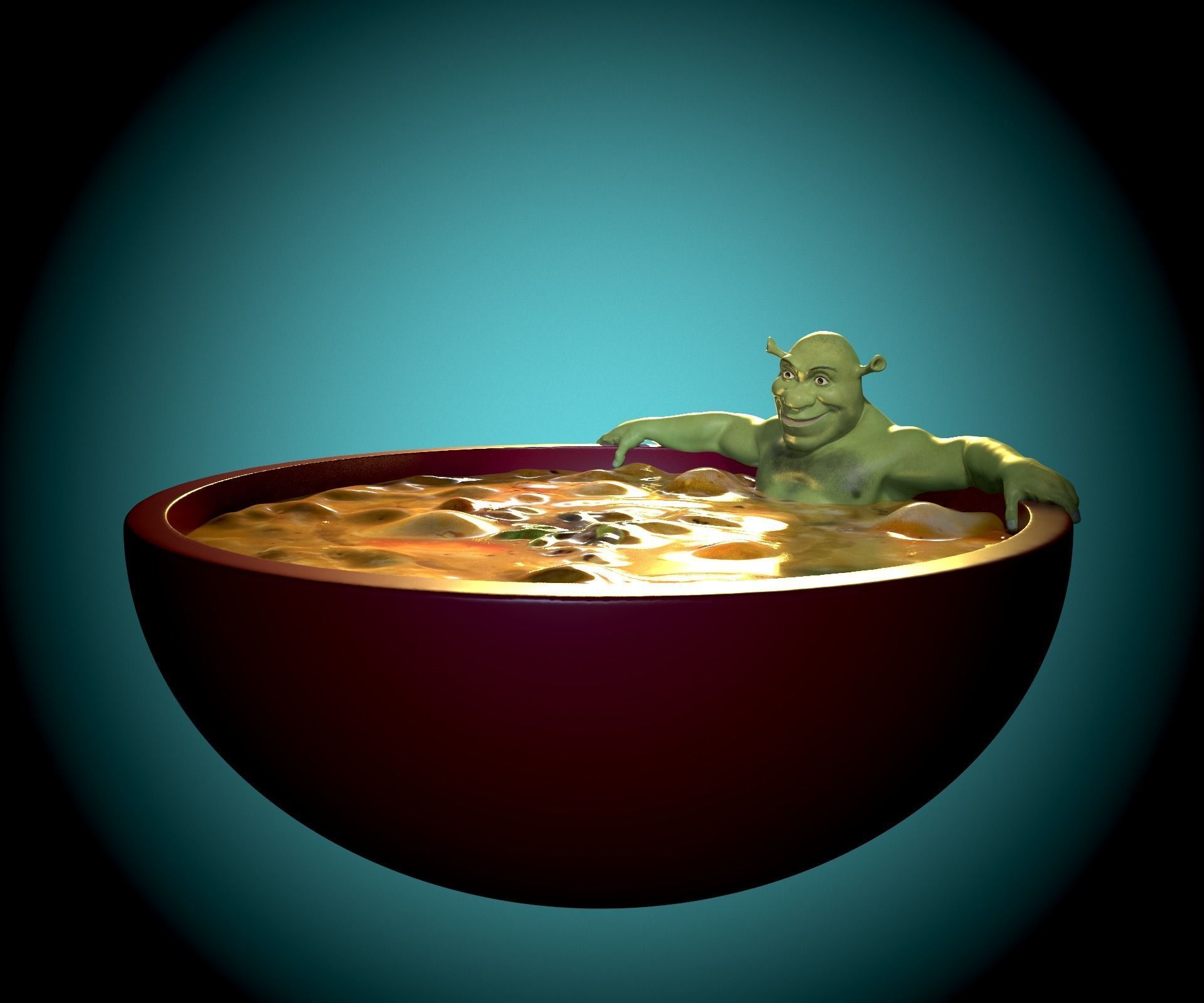 A plate with Shrek 3D print model_15