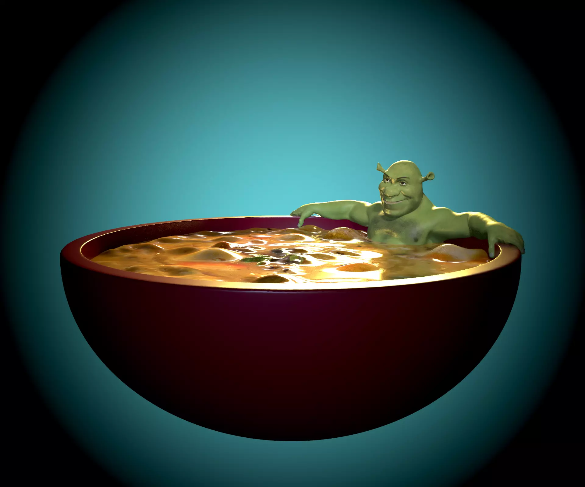 A plate with Shrek 3D print model_0