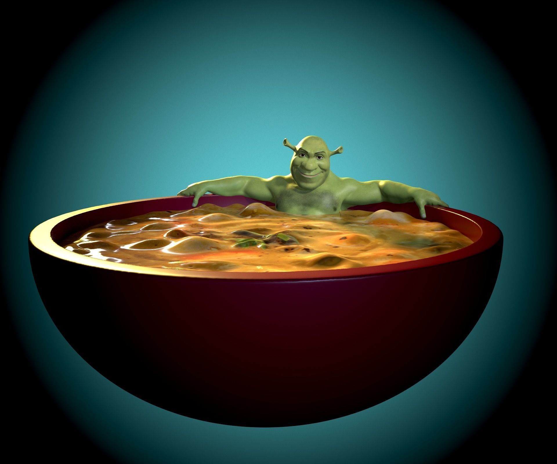 A plate with Shrek 3D print model_6