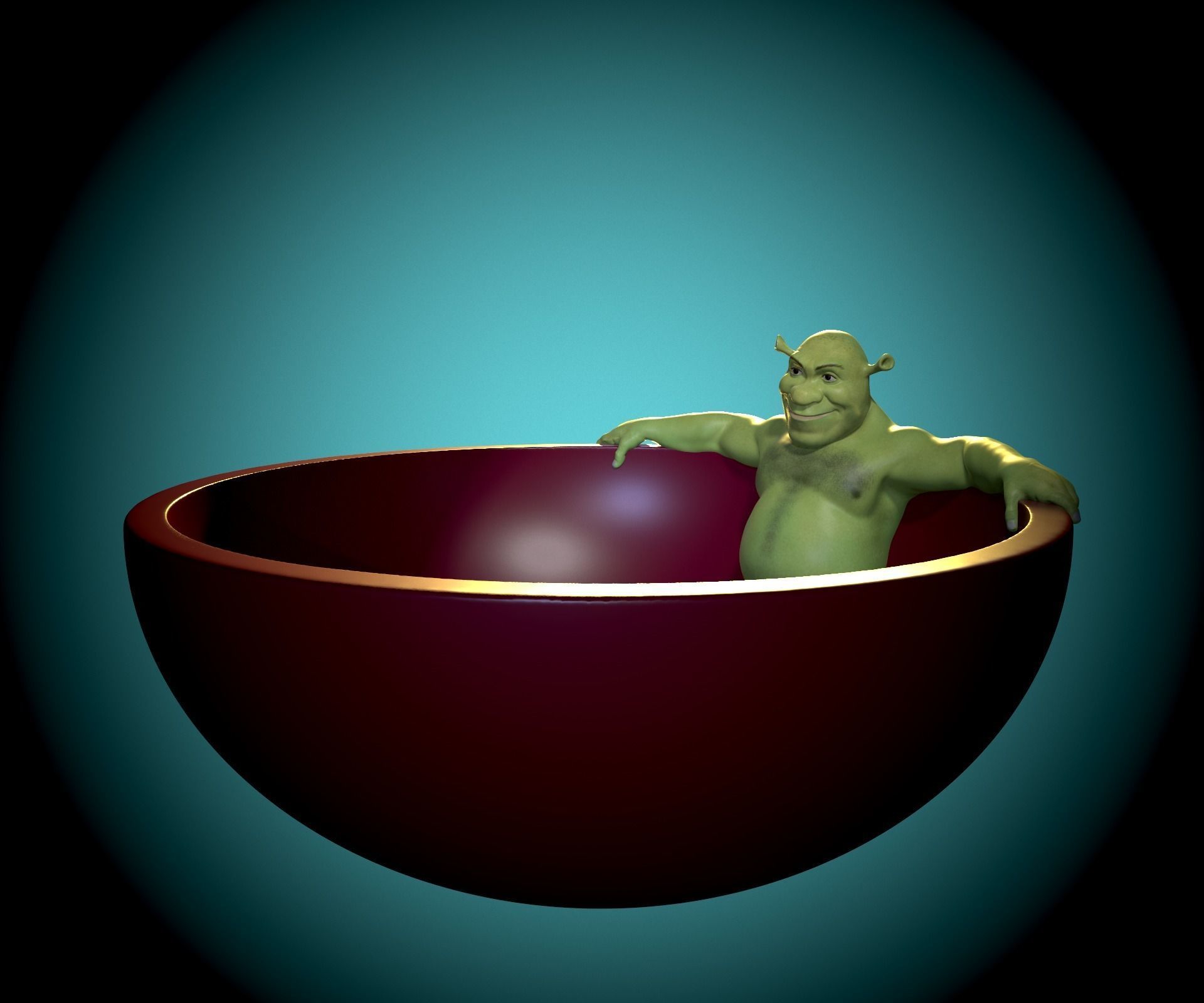 A plate with Shrek 3D print model_11