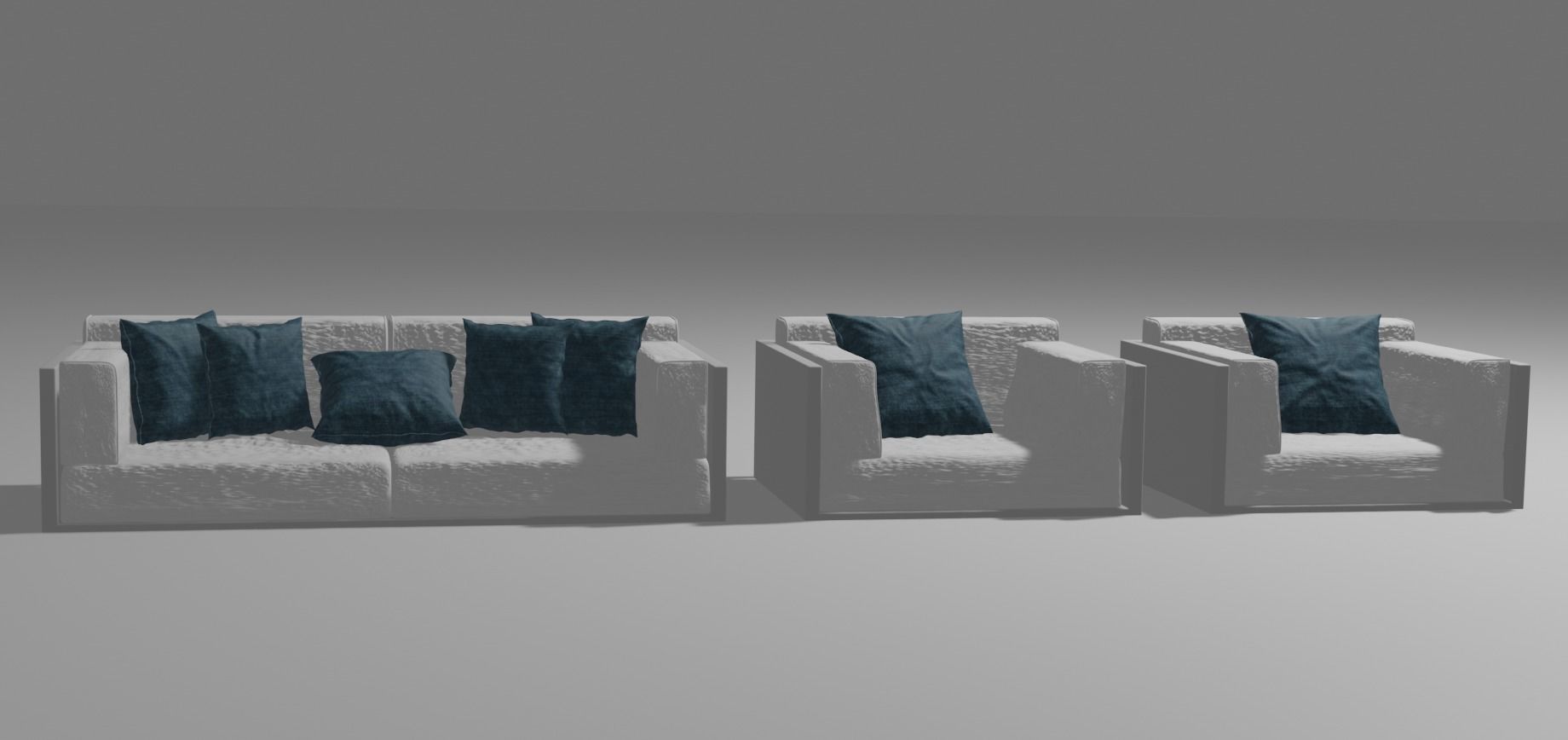 Sofa Set Free 3D model_1