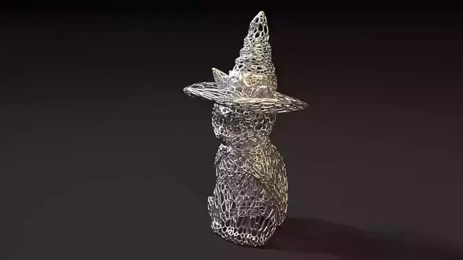 Cat in a hat 3D print model