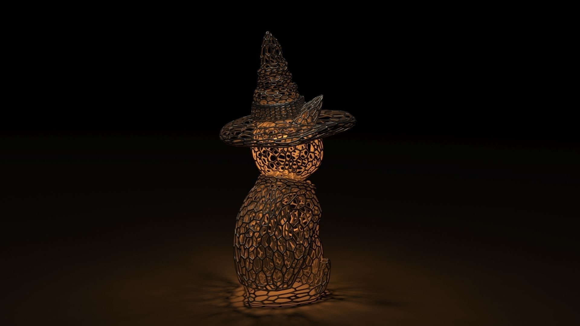 Cat in a hat 3D print model_12