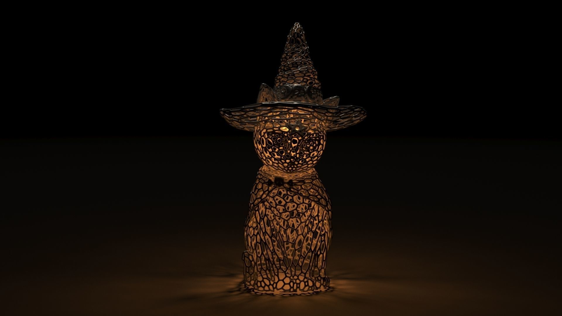 Cat in a hat 3D print model_19