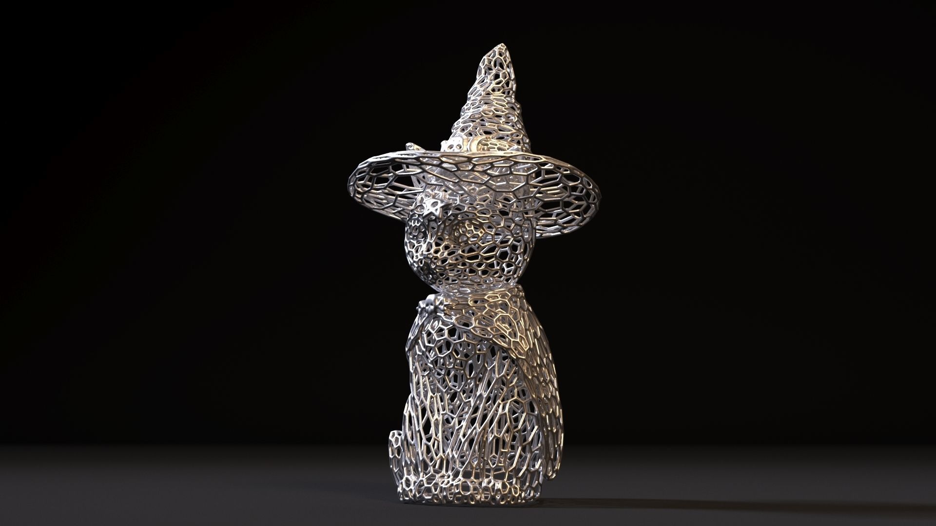 Cat in a hat 3D print model_18