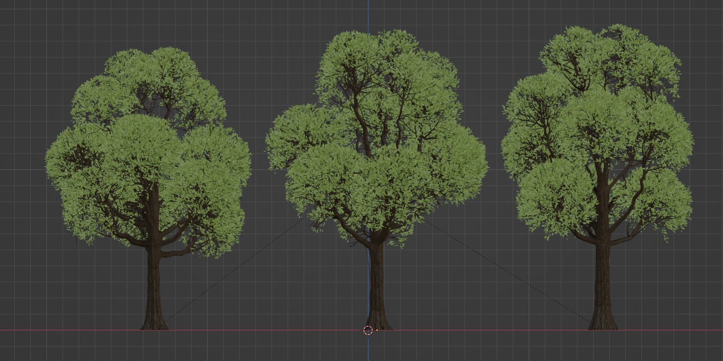 Outdoor Trees Collection vol 93-Blender 3D model_3