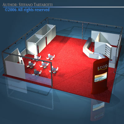 Fair stand 3D model_2