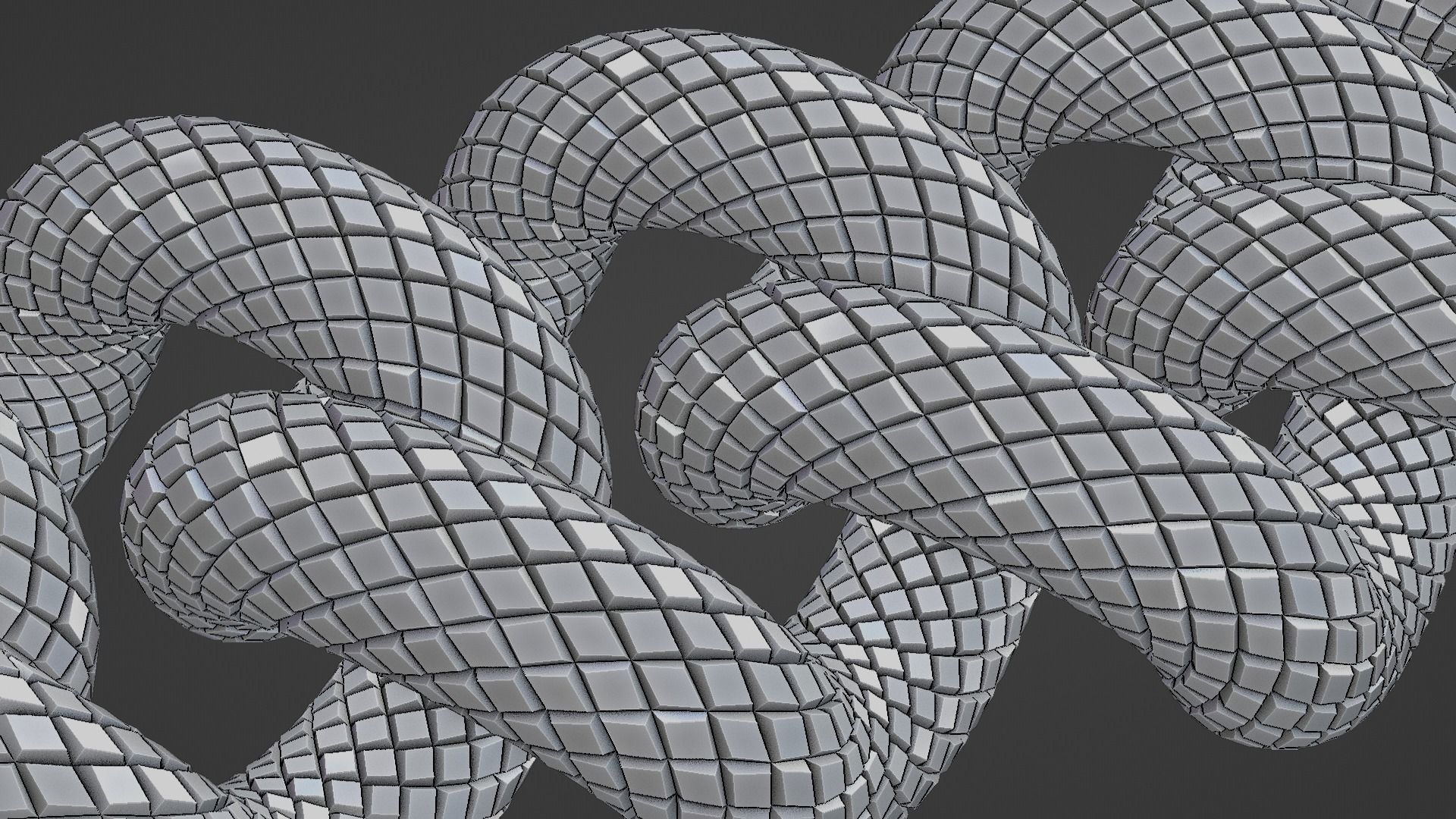 diamond textured curb chain links Cuban 3D print model_3