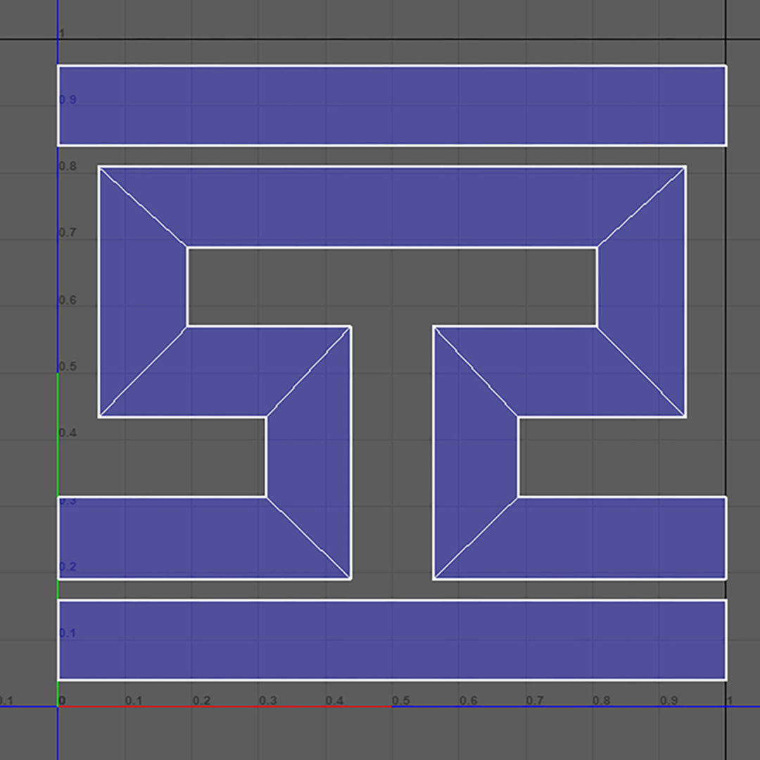 24 Greek Meander Tileable Patterns Low-poly 3D model_19