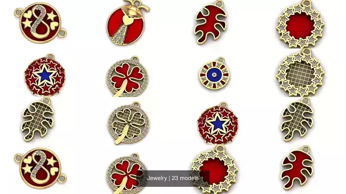 23 pendants Cast directly