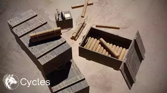 Low-poly quality Dynamite set