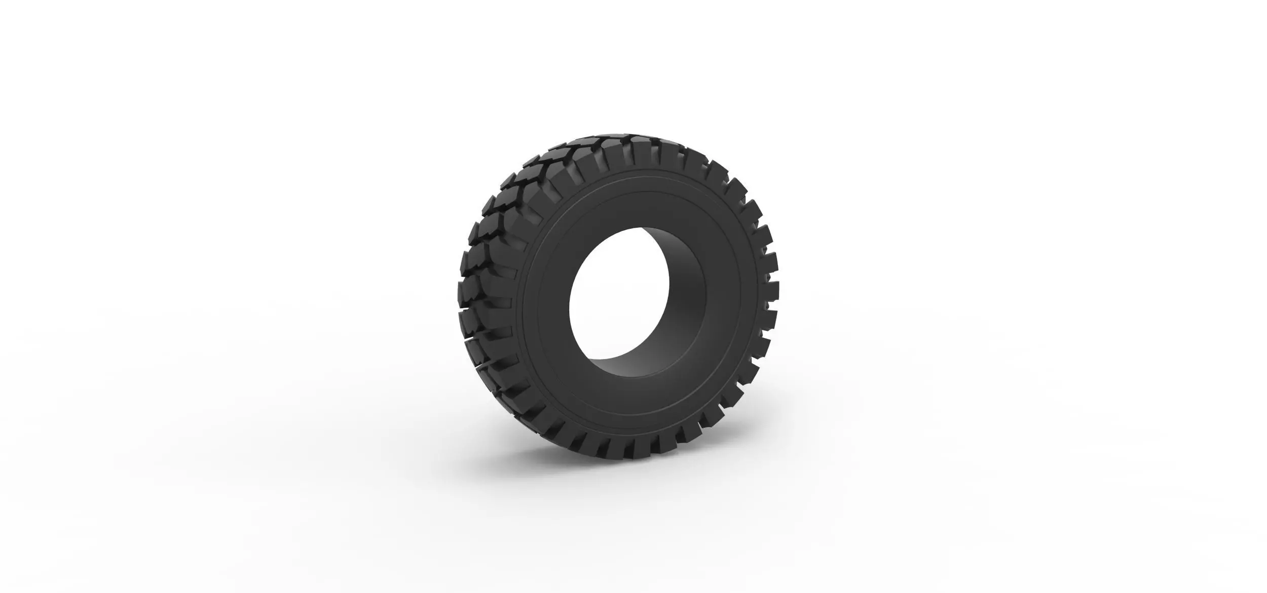 Truck tire 4 Scale 1 to 25 3D print model_0