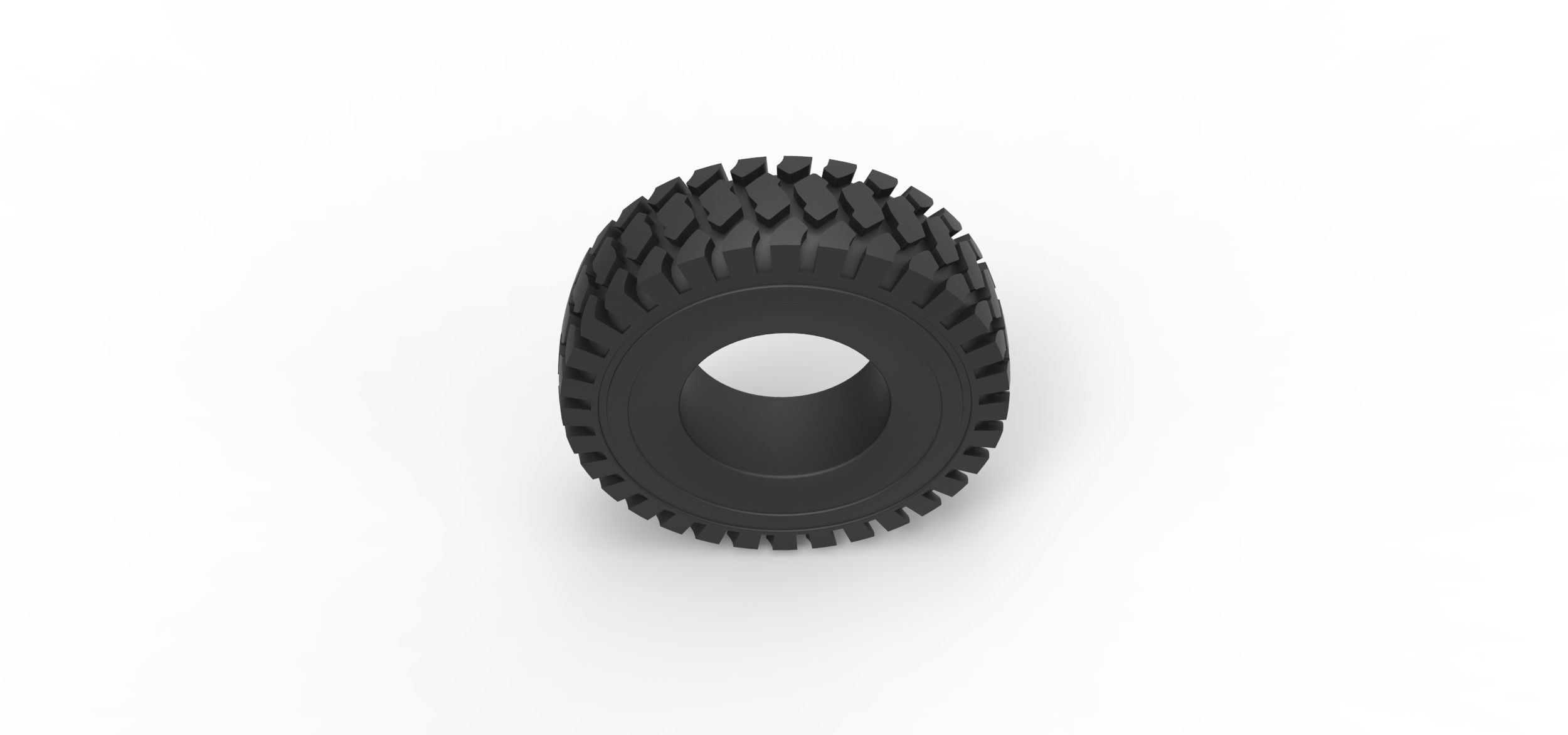 Truck tire 4 Scale 1 to 25 3D print model_5