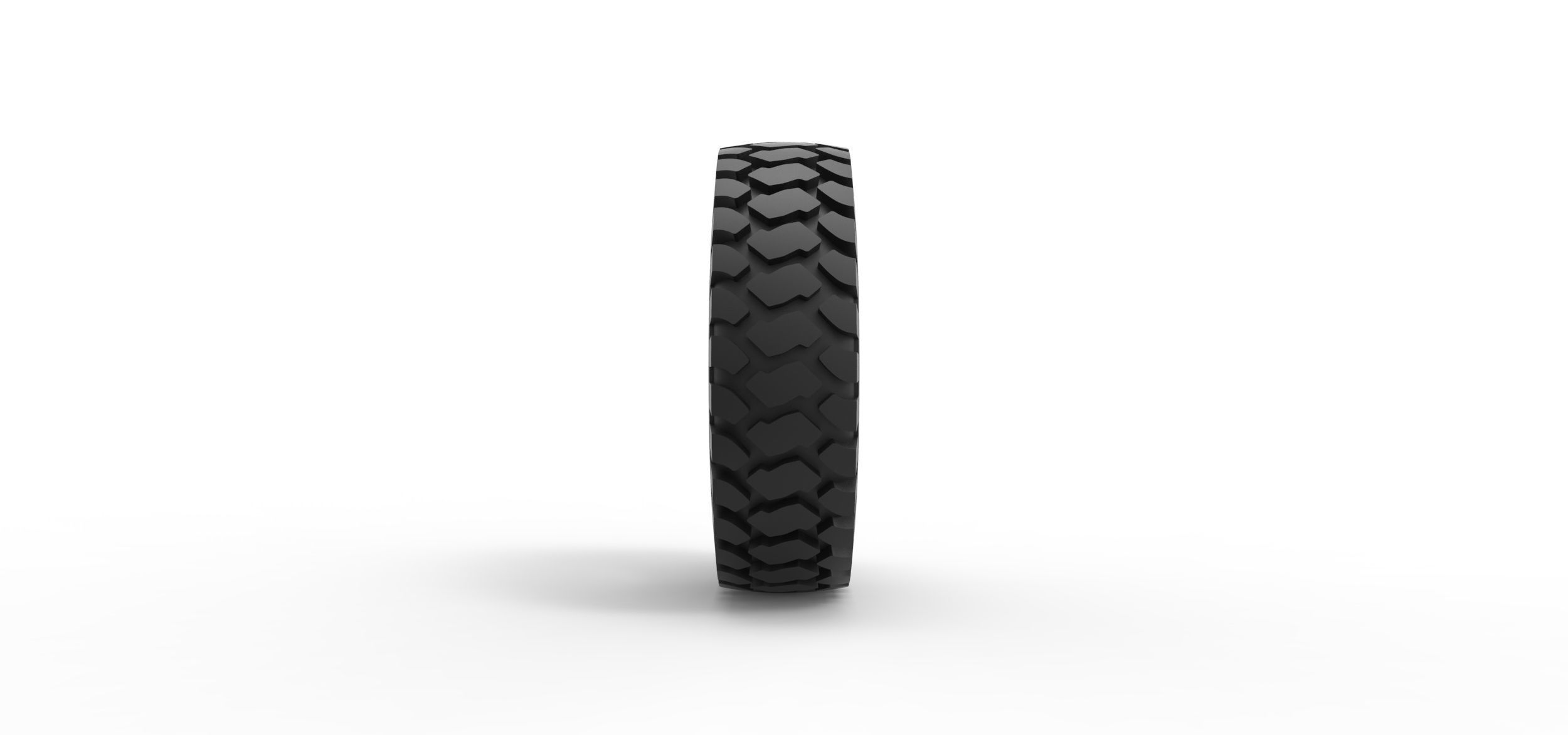 Truck tire 4 Scale 1 to 25 3D print model_3