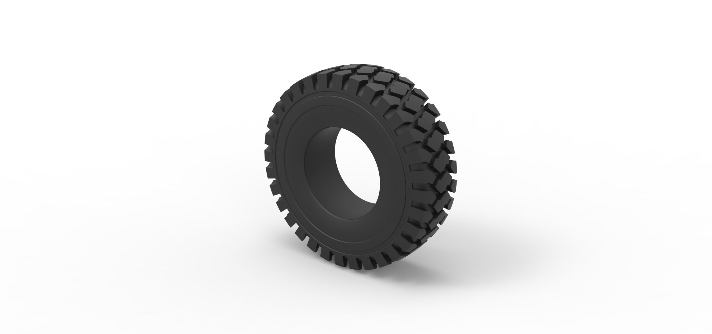 Truck tire 4 Scale 1 to 25 3D print model_6