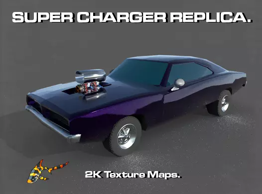 SUPER CHARGER Low-poly 3D model