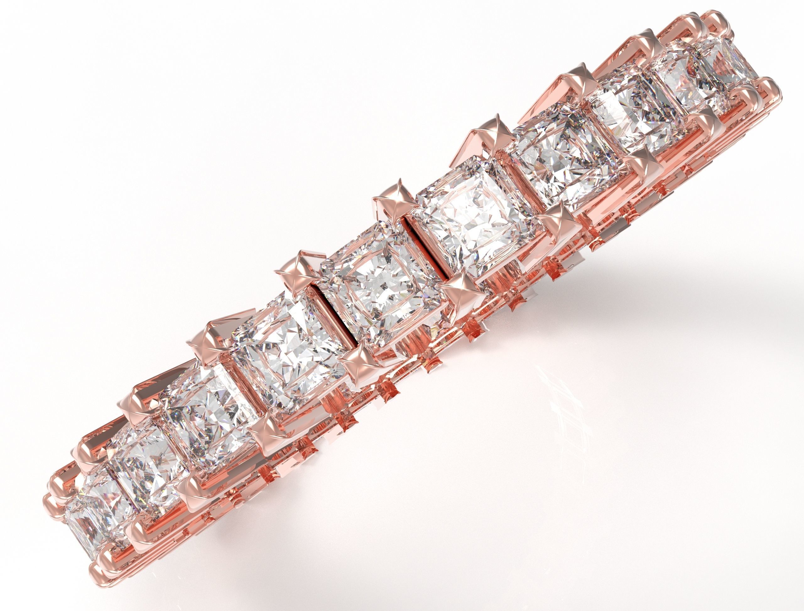 Wedding ring sideboard - Ring with diamond 6 3D model_4