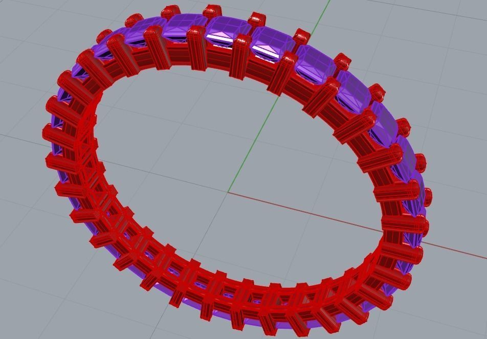 Wedding ring sideboard - Ring with diamond 6 3D model_32