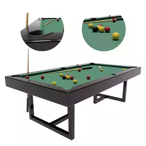 Pool table 3D model