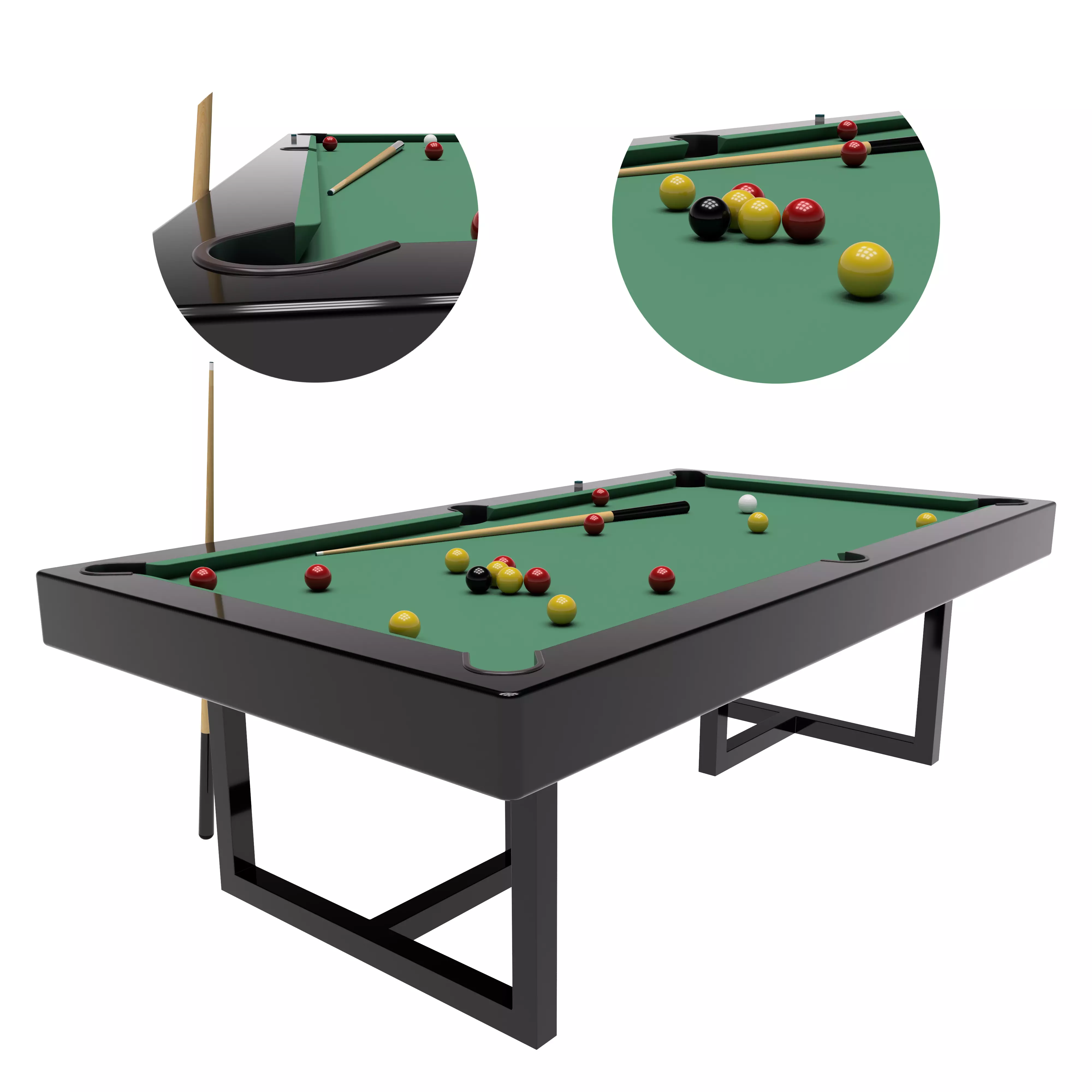 Pool table 3D model_0