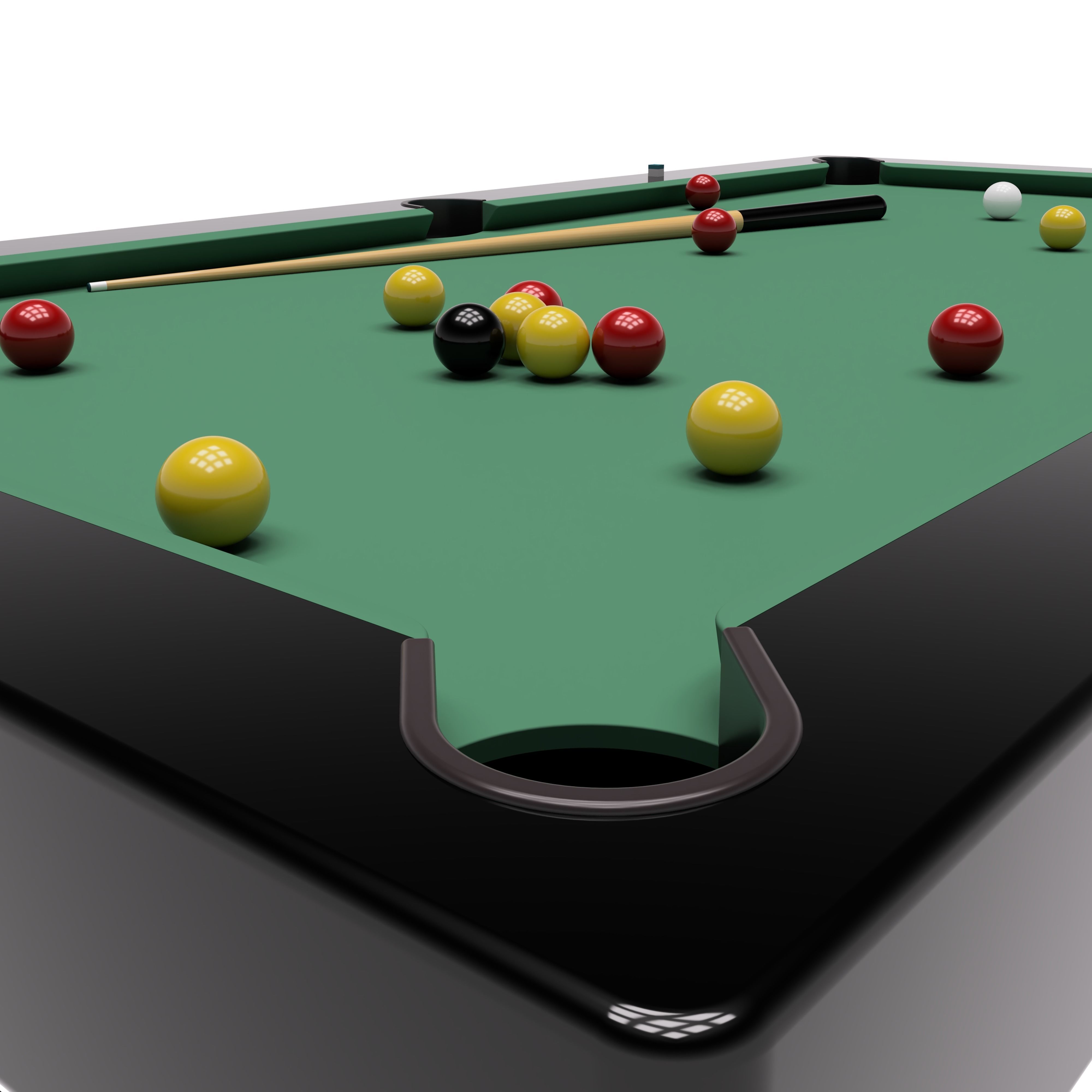 Pool table 3D model_3