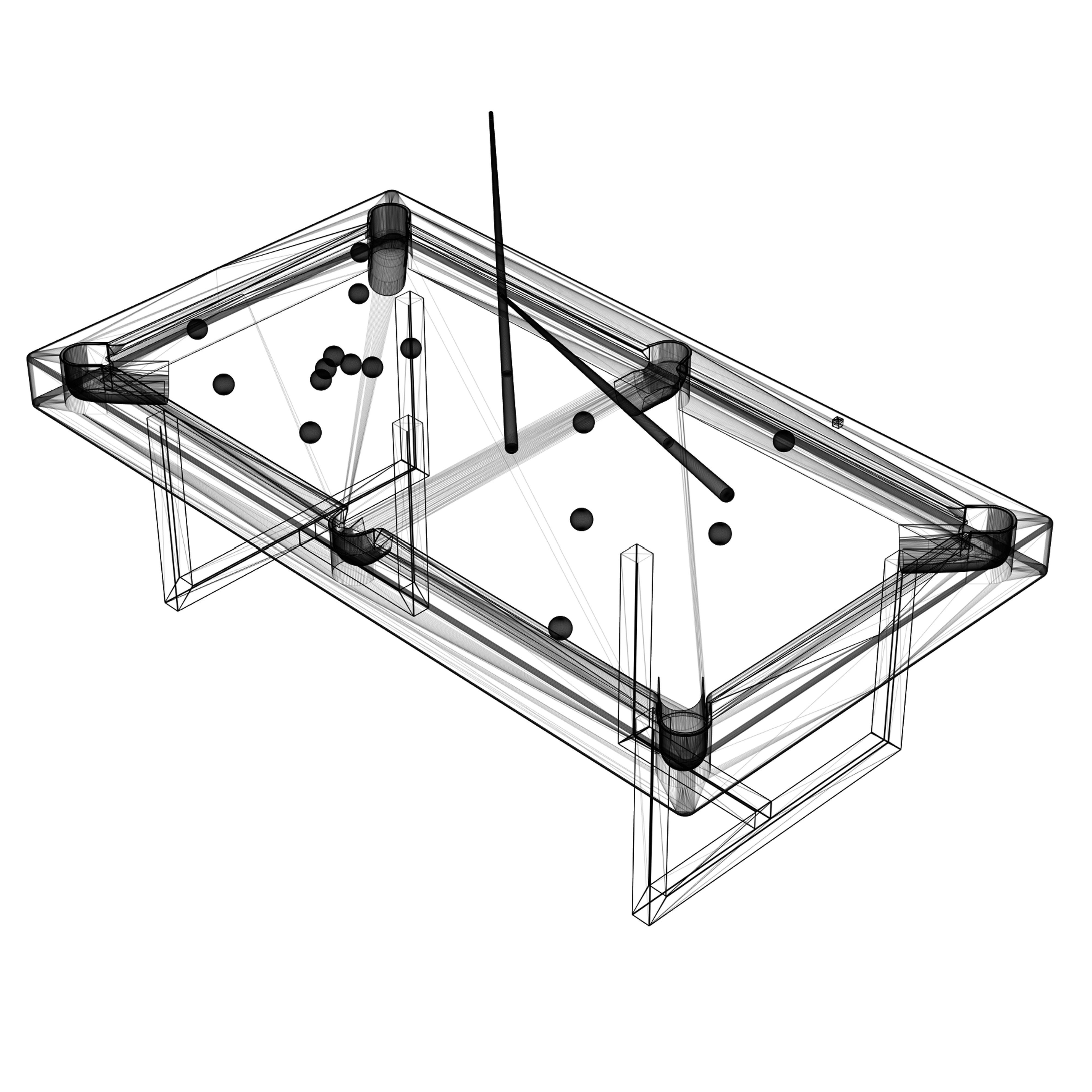 Pool table 3D model_10