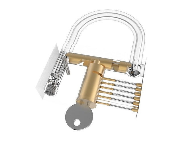 Safety Padlock 3D model