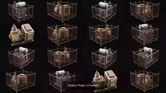 Factory Props 3D Model Collection