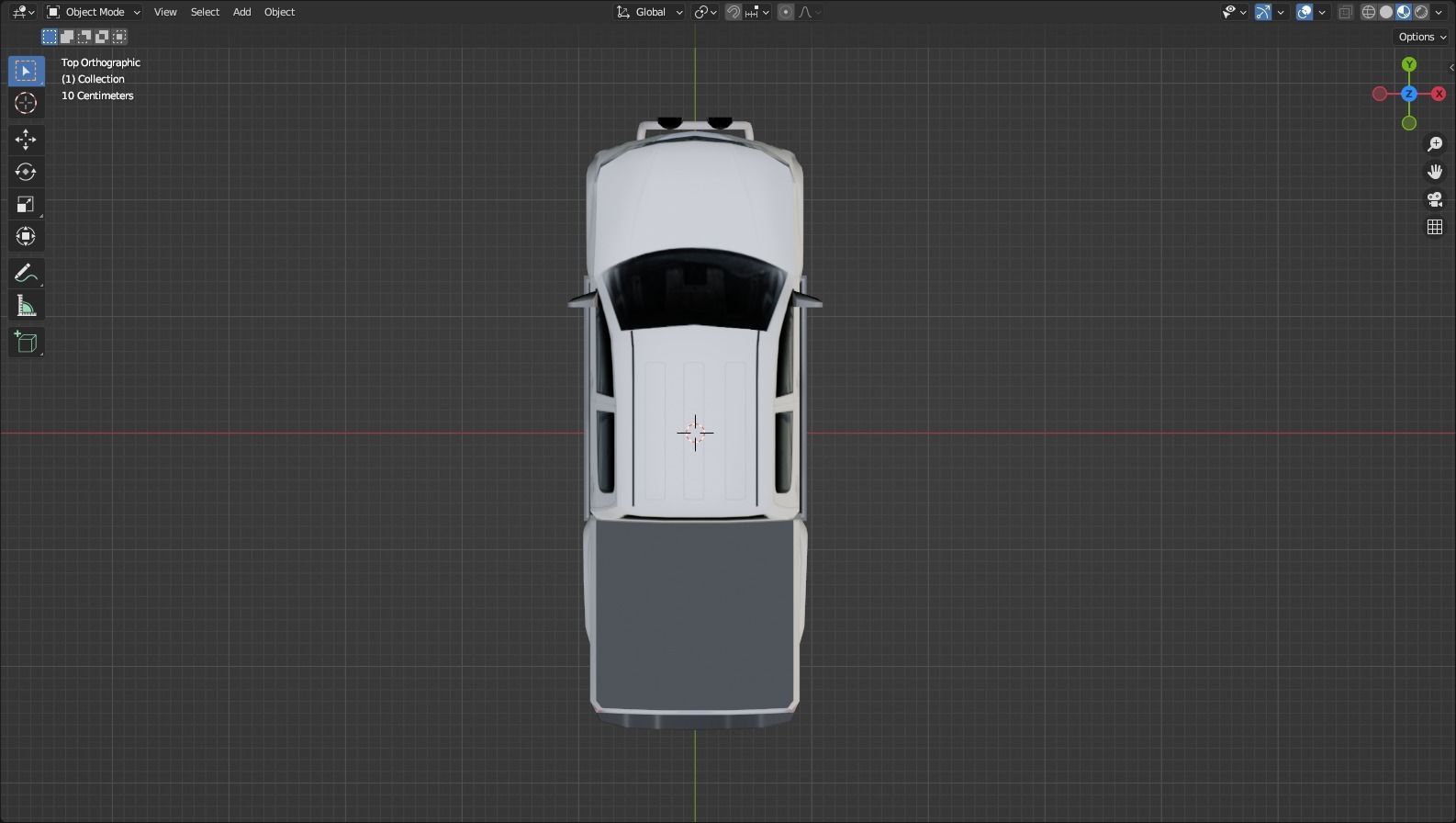 Toyota Hilux 2014 Static parking lot Low Poly Blank Low-poly 3D model_8