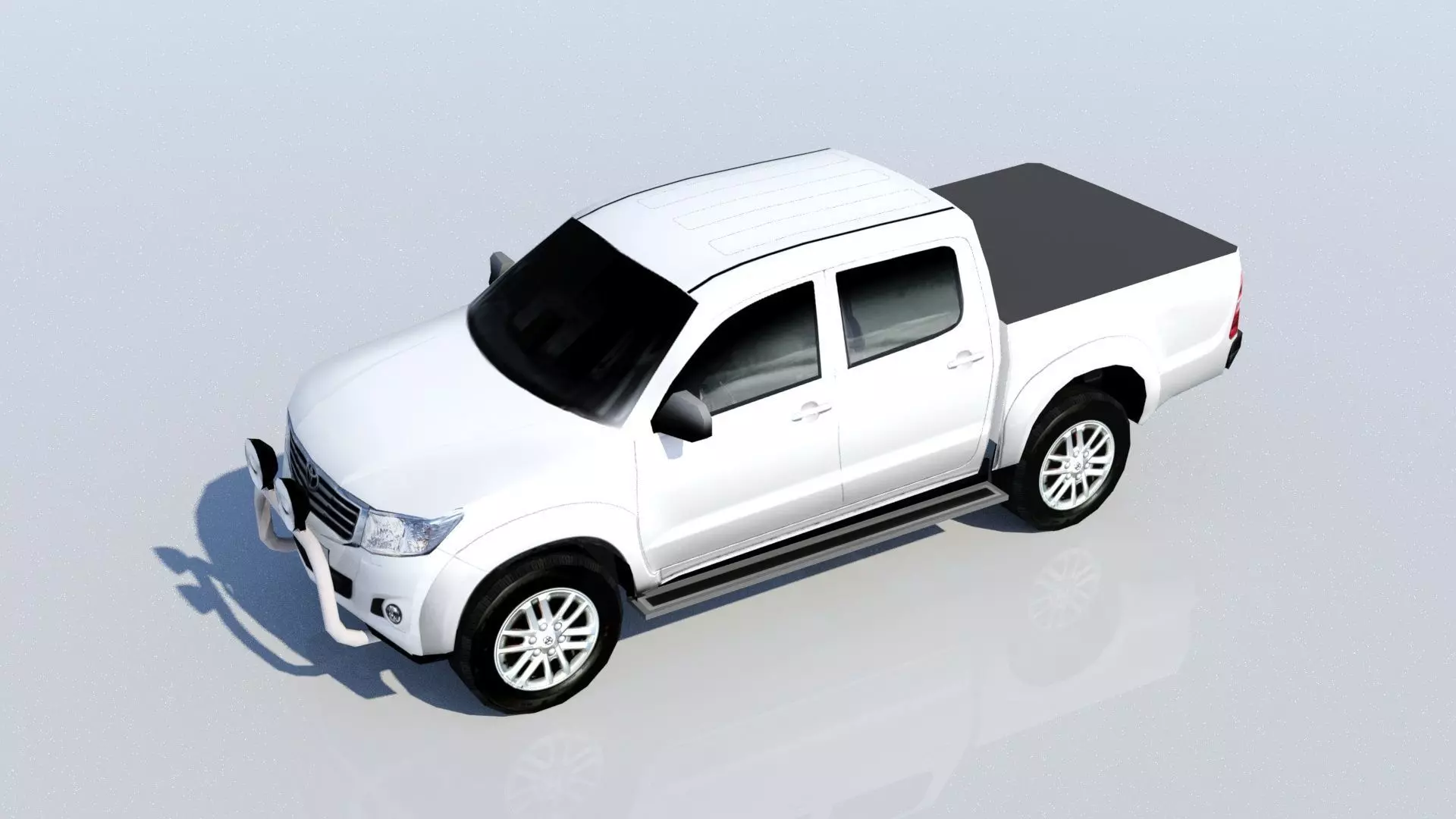 Toyota Hilux 2014 Static parking lot Low Poly Blank Low-poly 3D model_0