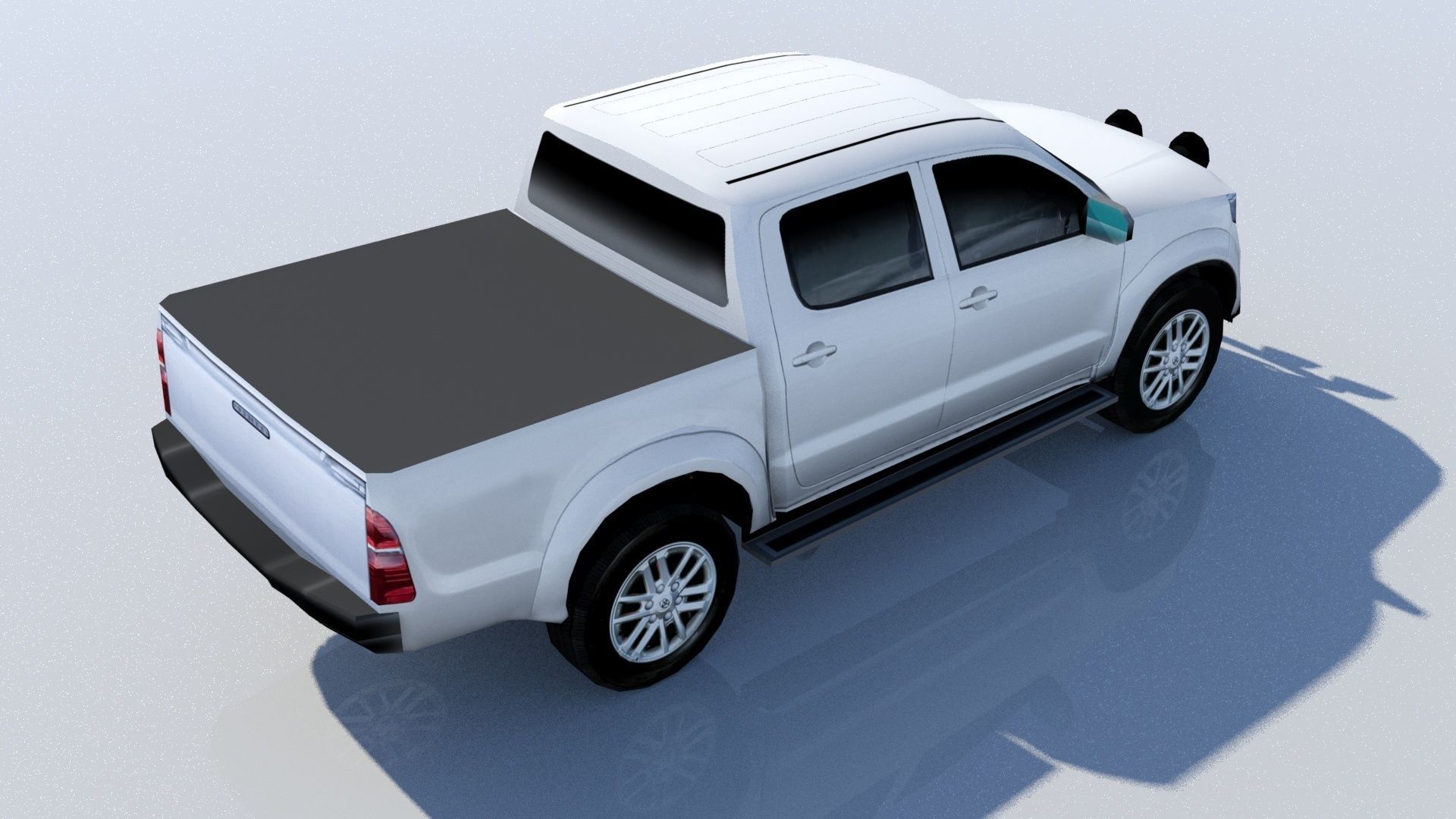Toyota Hilux 2014 Static parking lot Low Poly Blank Low-poly 3D model_3