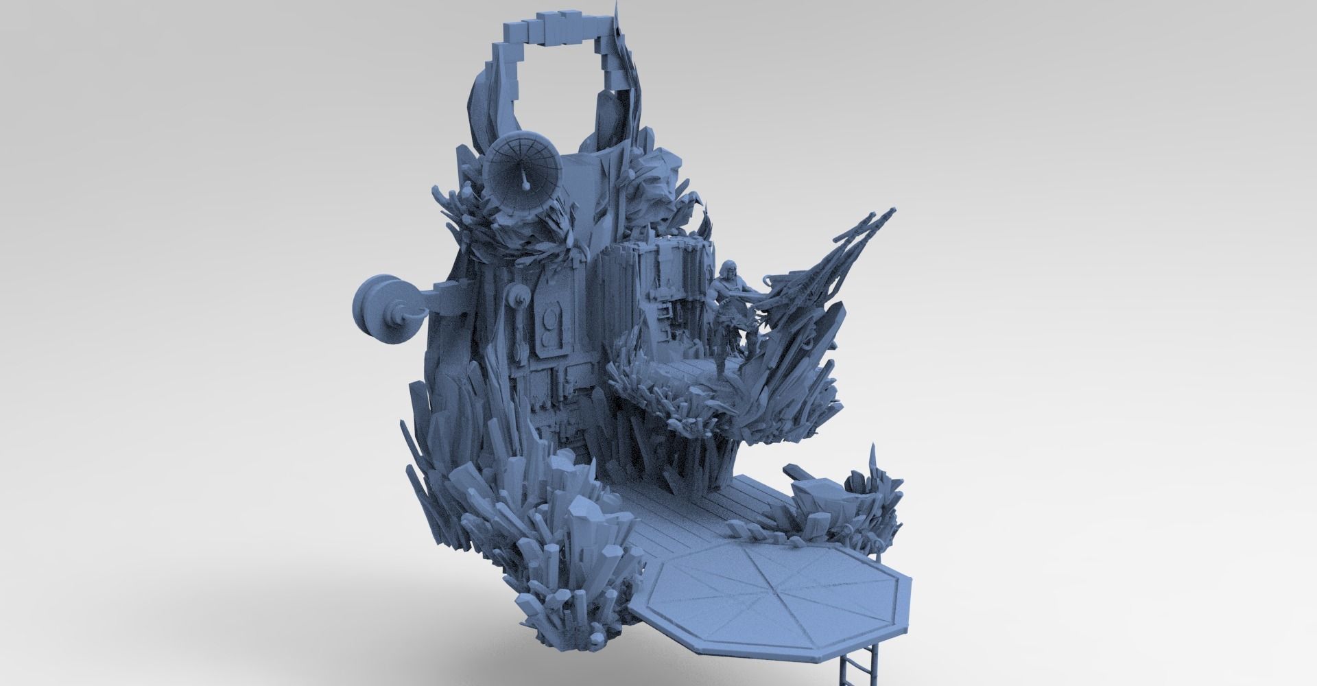 Heman Cliff Side Cave Full 3D model_4