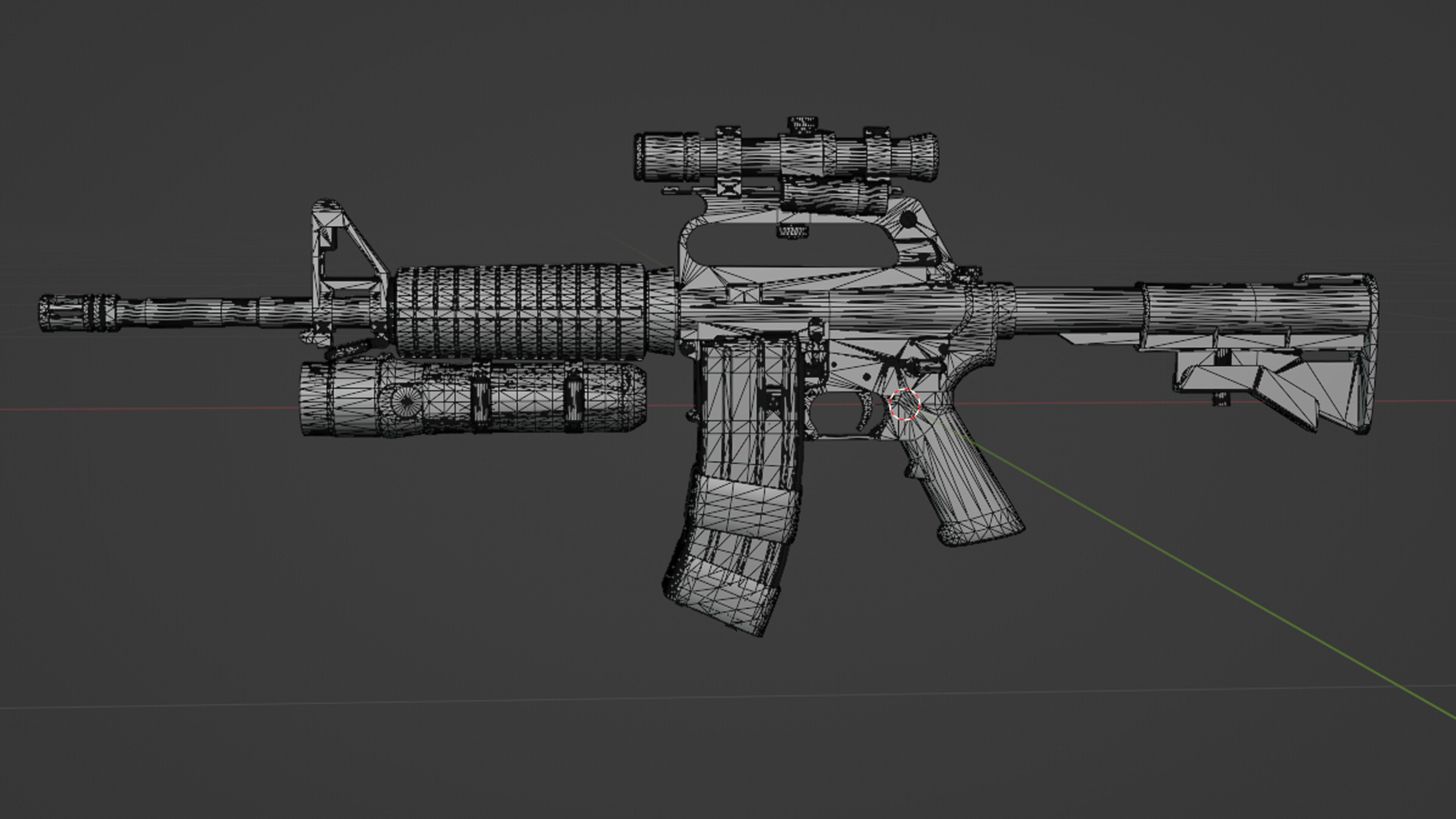 Assault Rifle 3D model_7