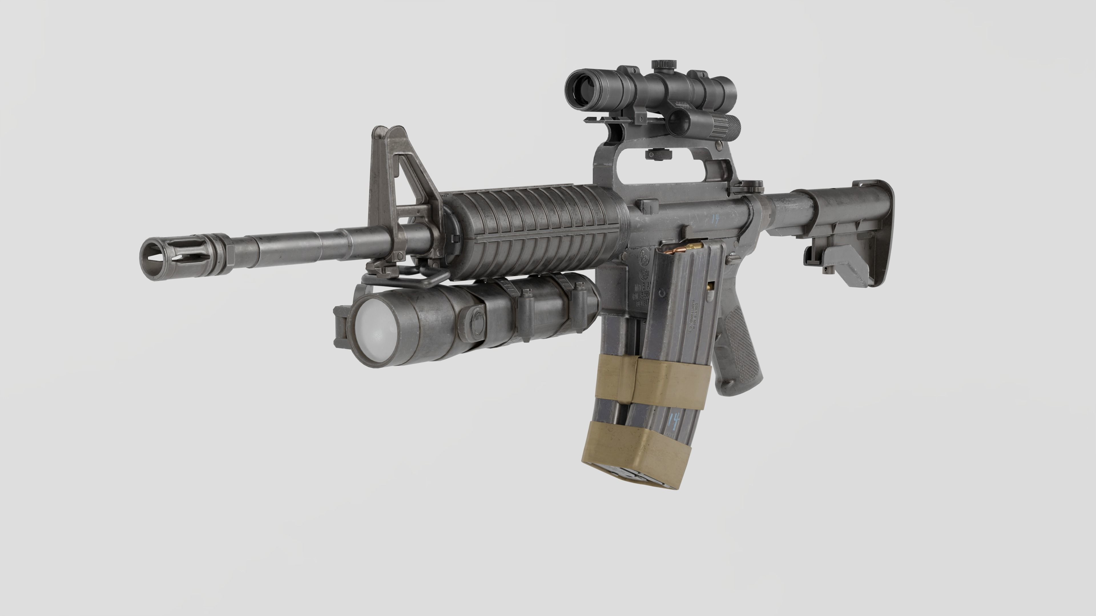 Assault Rifle 3D model_6