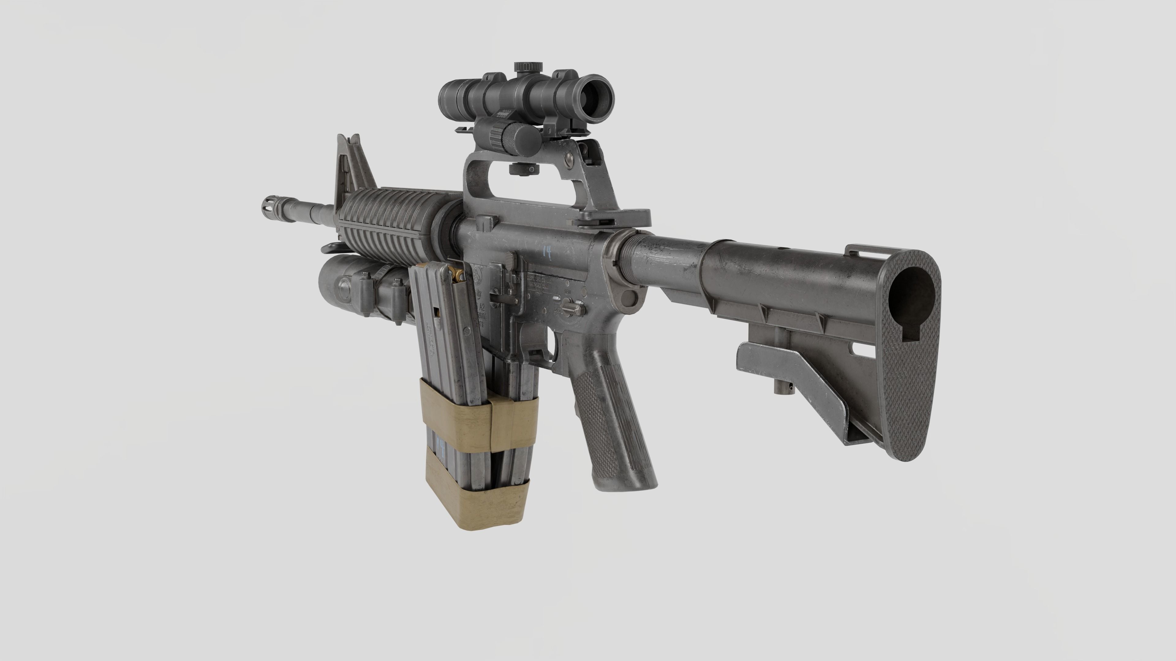 Assault Rifle 3D model_4