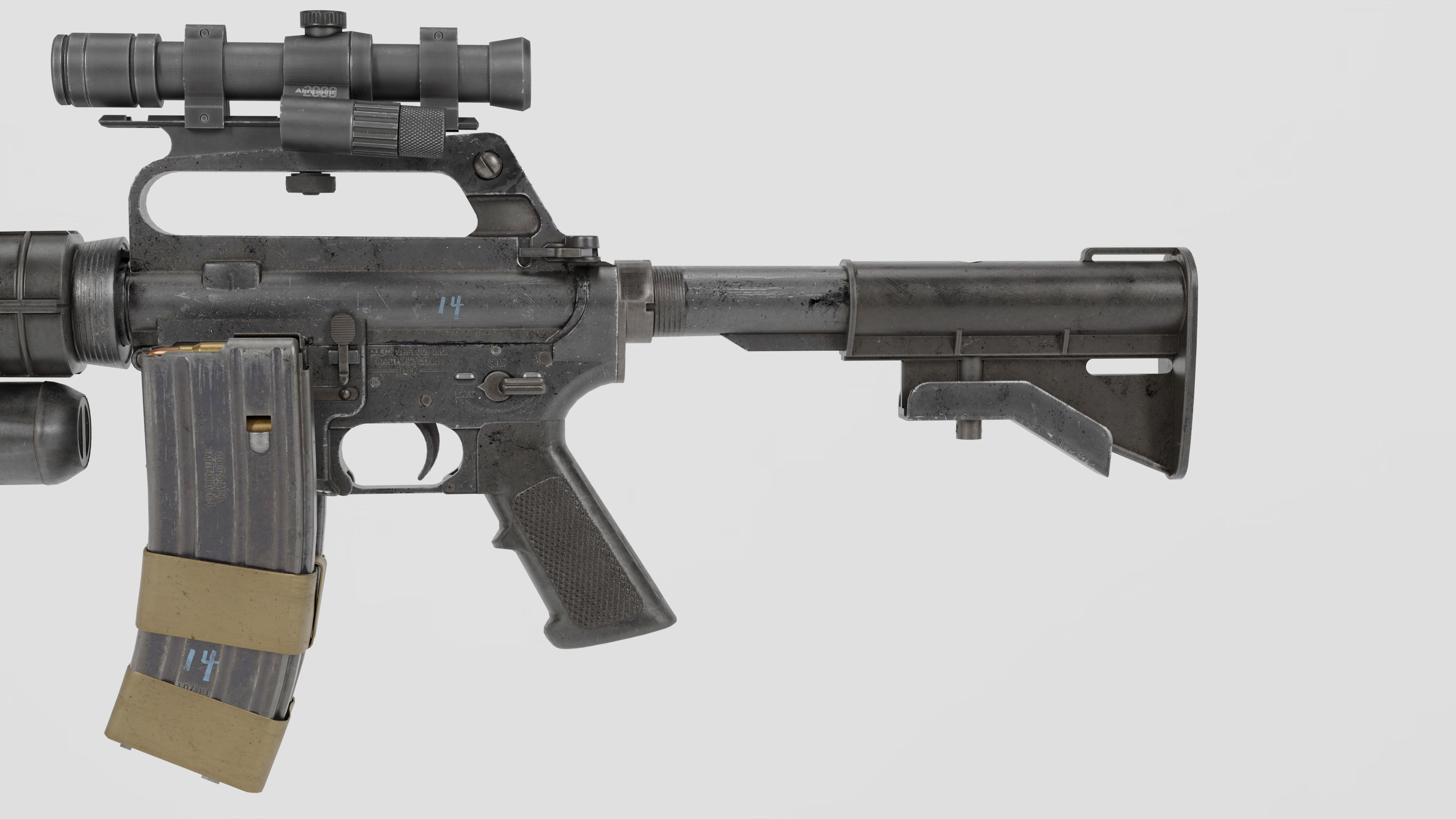 Assault Rifle 3D model_2