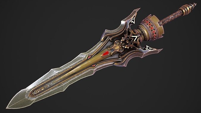 Imperial Sword 3D Model Low-poly 3D model