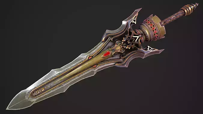 Imperial Sword 3D Model Low-poly 3D model