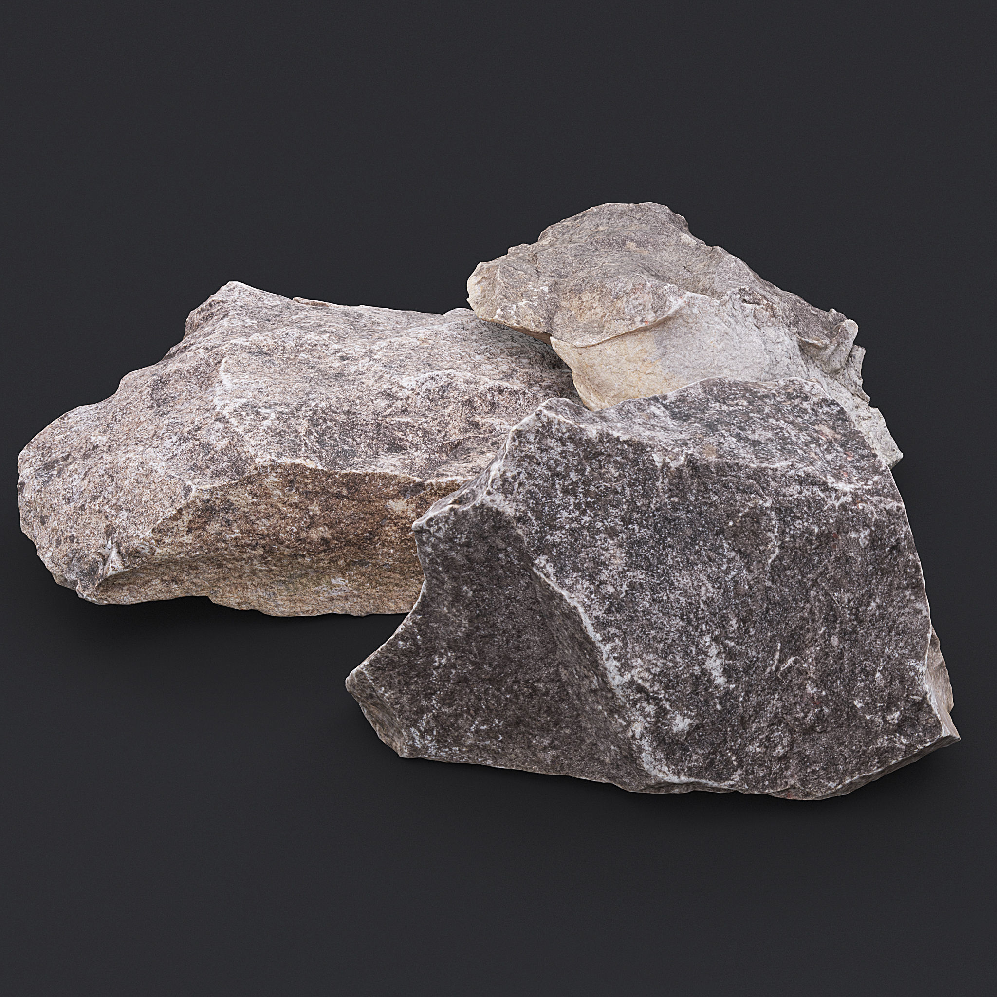 Stone XI 3D model_2