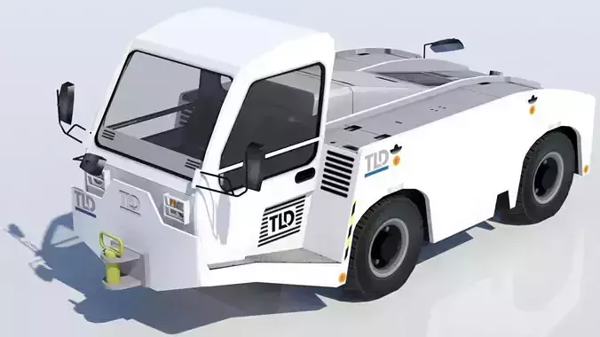 TMX-150 Medium Pushback Tractor Static Low Poly 