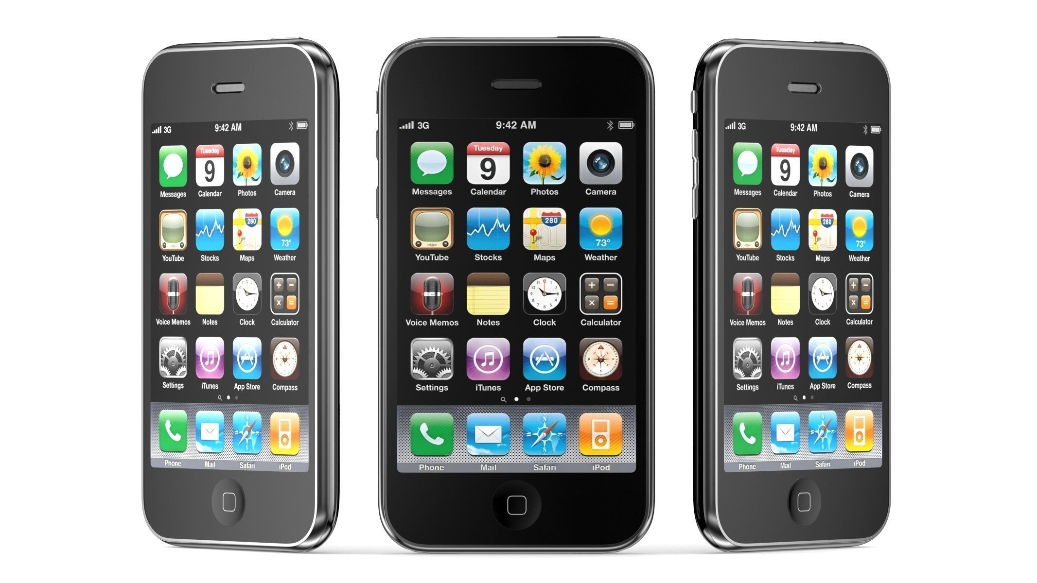 Apple iPhone 3G Black 3D model_7