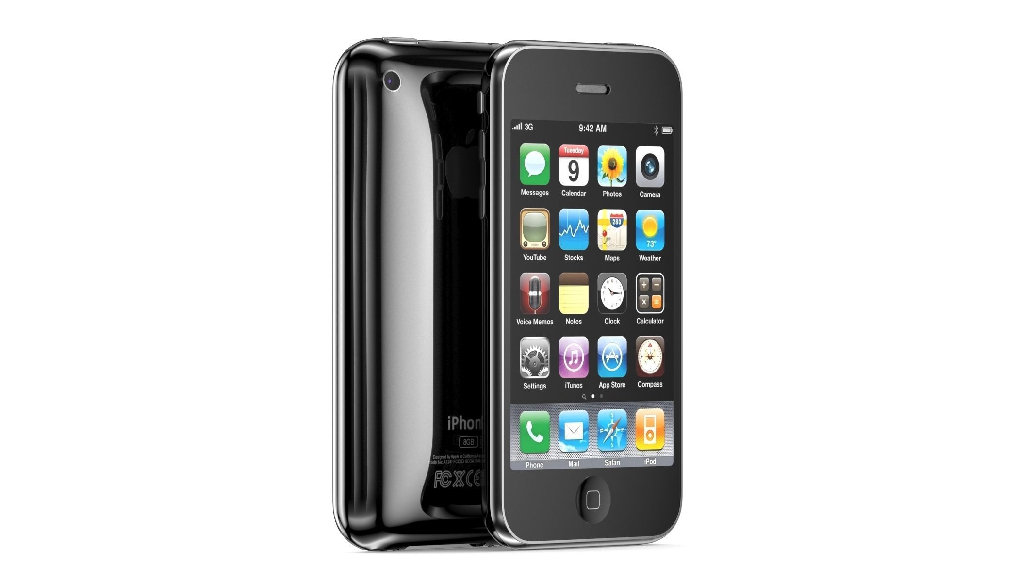 Apple iPhone 3G Black 3D model_1