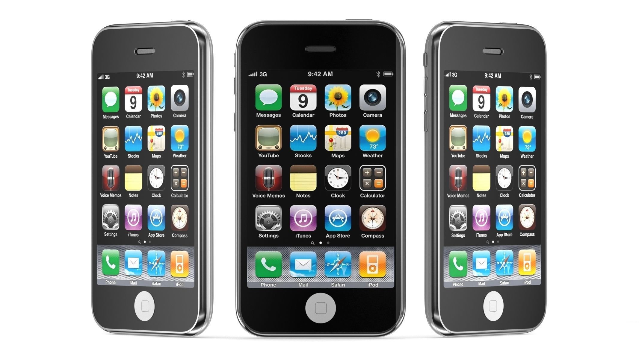 Apple iPhone 3G White 3D model_7